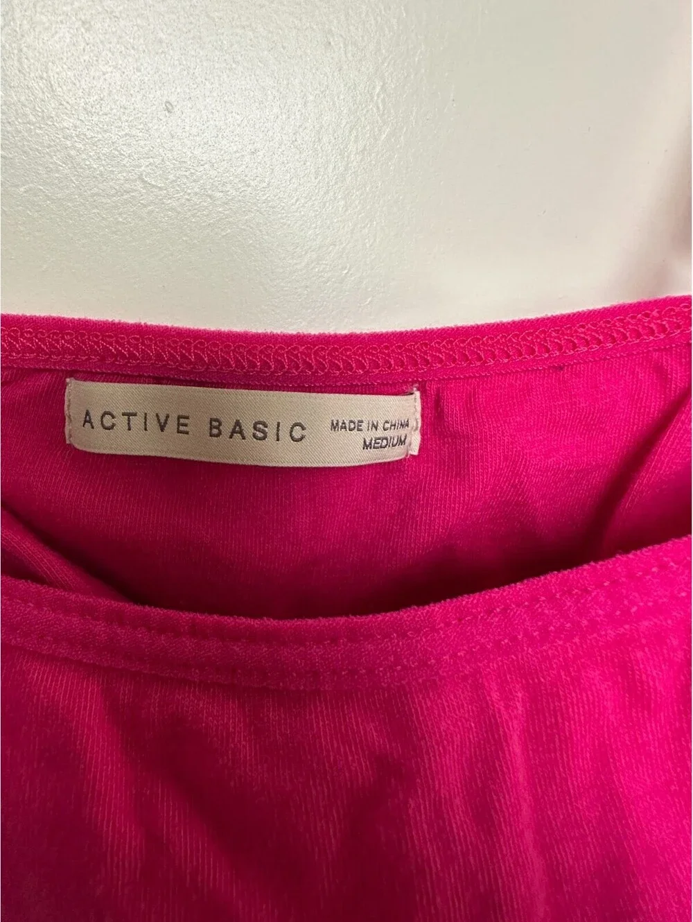 Active Basic Women's Pink Spaghetti Strap Tank Top, Medium